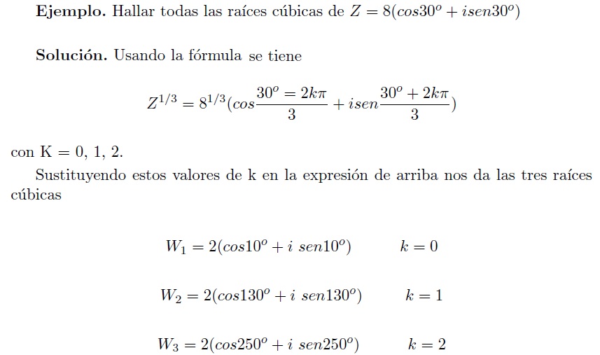 1 5 Teorema De Moivre Potencias Y Extracciones De Raices De Un